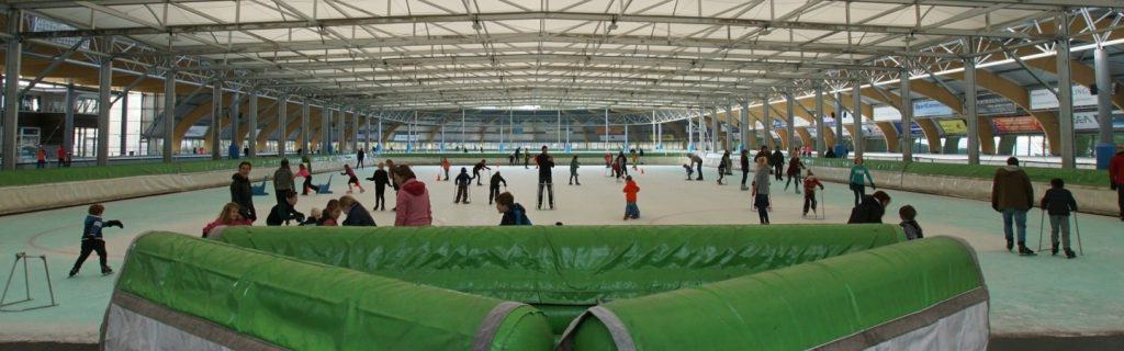 The 30x60metertrack on the ice rink Haarlem