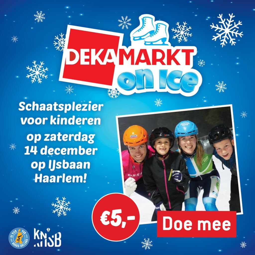 Dekamarkt on Ice, goedkoop schaatsen voor de jeugd op 14 december