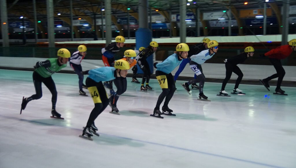 Photo of a skating competion on the Ice Rink Haarlem